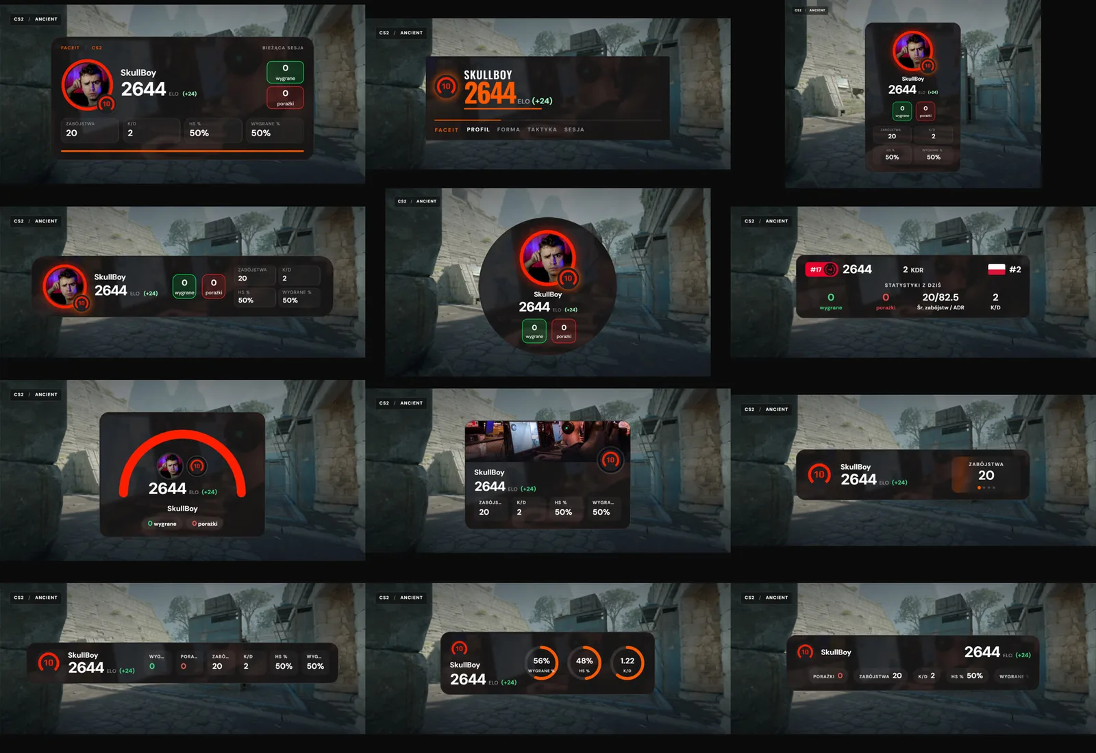 Galeria układów solo FACEIT Banner Studio
