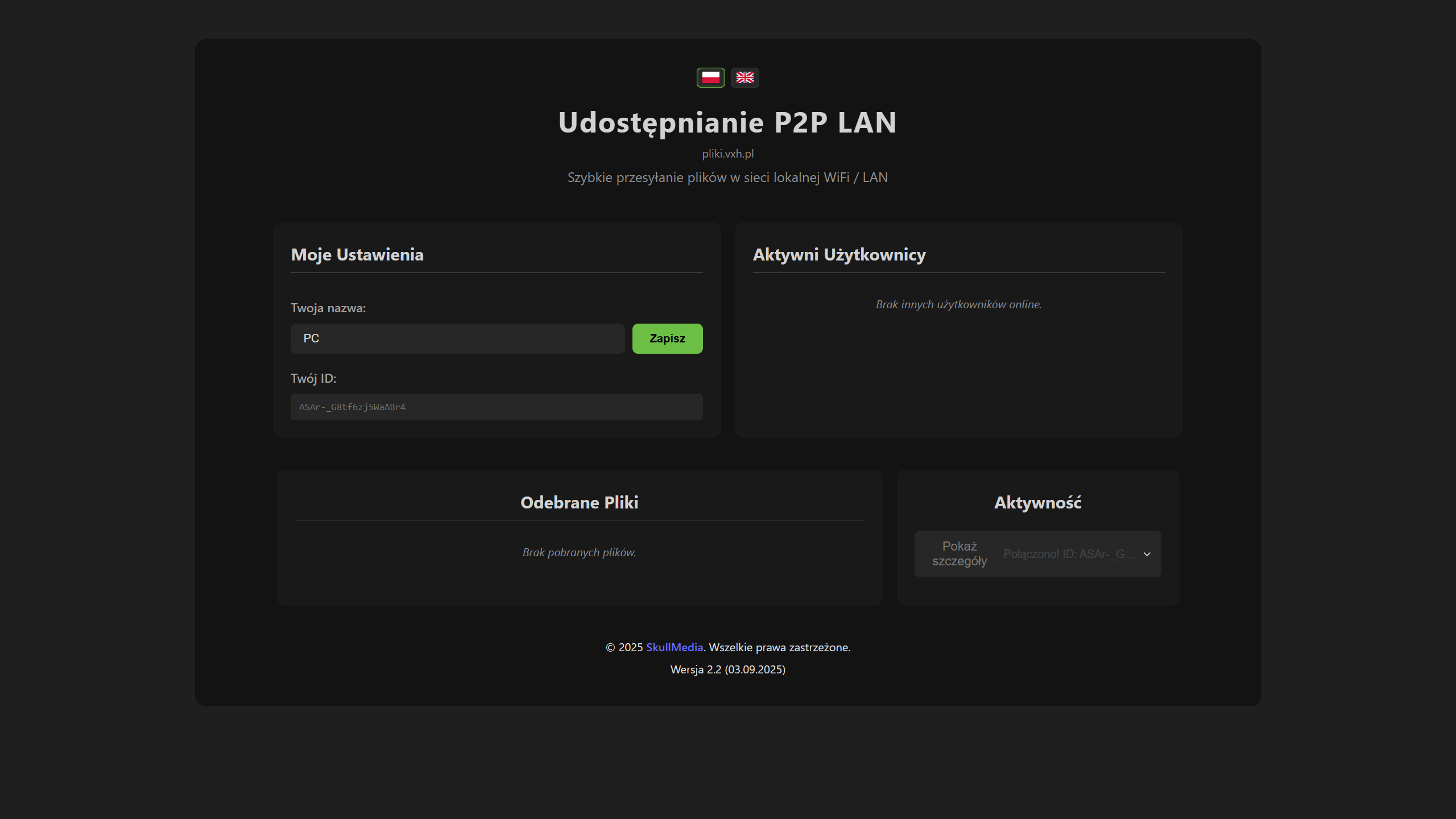 Pliki.vxh.pl (P2P Przesyłanie Plików)